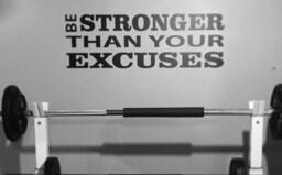 Fitness Motivation Wall Decal, Be Stronger Than Your Excuses - thumbnail 3