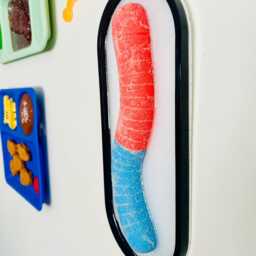 Jumbo Sour Candy Worm Wall Art/ Dopamine Decor/ Maximalist Fake Food/ Food Pop Sculpture/ Funky Unique Gift - thumbnail 3