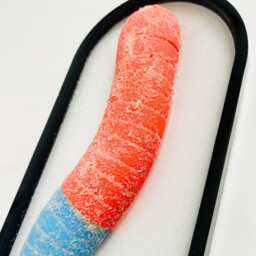 Jumbo Sour Candy Worm Wall Art/ Dopamine Decor/ Maximalist Fake Food/ Food Pop Sculpture/ Funky Unique Gift - thumbnail 2