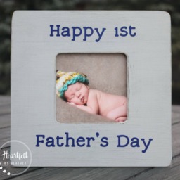 Personalized 1st Father's Day Photo Frame - Custom New Dad Gift - thumbnail 2