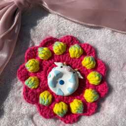 Polymer Clay Cow Worry Stone - Kawaii Fruit Anxiety Buddy Pocket Hug - thumbnail 3