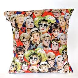 Large Murder She Wrote Illustrated & Handmade Cushion - thumbnail 2