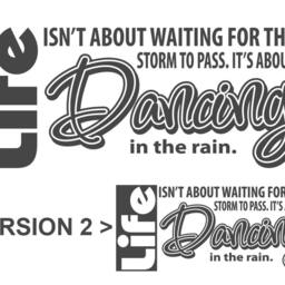 Dancing in The Rain Vinyl Wall Art Decal Sticker - thumbnail 2