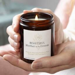 Personalised Mother Of Groom Candle Scented Soy Wax Thank You Gift