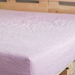 Linen Sheet Set in A Melange Pink Color Queen King Twin Linen Bedding Set Luxury Eco Rose Bed - thumbnail 3