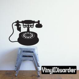 Classic Telephone Vinyl Wall Decal Or Car Sticker - Mv006Et - thumbnail 1