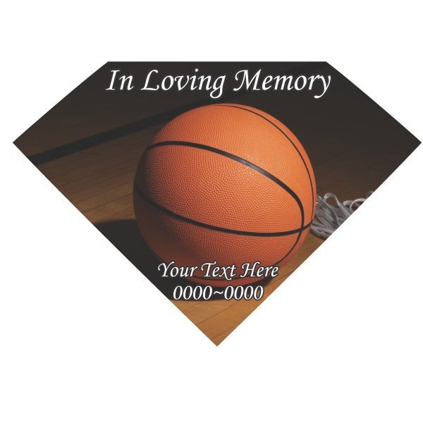 Basketball in Loving Memory Full Color Diamond 012 Custom Vinyl Wall Decal Or Car Sticker - Ilmfullcolordiamond012Et