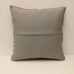 Handmade Kilim Pillow Cover, Striped Wool Cushion - 20x20 - thumbnail 4