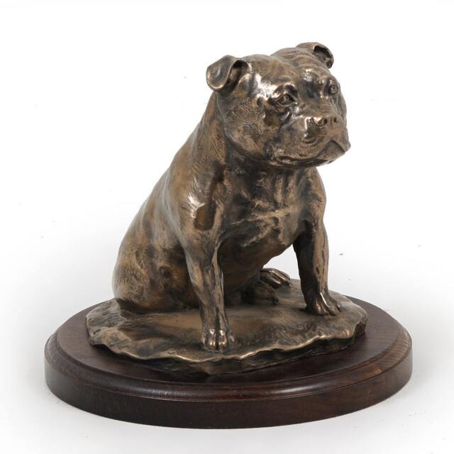 Staffordshire Bull Terrier, Dog Wooden Base Statue, Limited Edition, Artdog - image 1