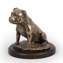 Staffordshire Bull Terrier, Dog Wooden Base Statue, Limited Edition, Artdog - thumbnail 3