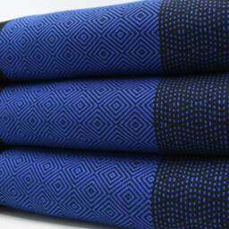 "Turkish Bedspread, Blue & Black Blanket, 79""x95" - thumbnail 3