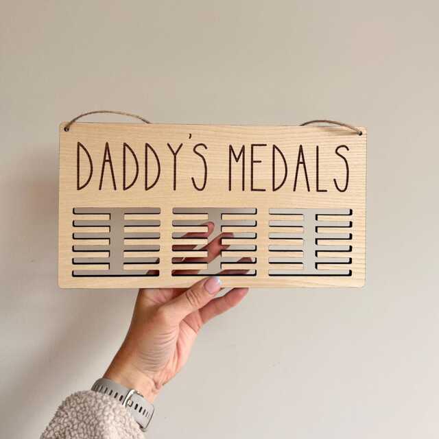 Daddy's Medals, Unique For Dad, Personalised Gift For Fathers Day Gift, Runner, Medal Rack, Daddy Birthday - image 1