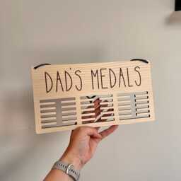 Daddy's Medals, Unique For Dad, Personalised Gift For Fathers Day Gift, Runner, Medal Rack, Daddy Birthday - thumbnail 2