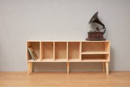 Record Player Stand, Handmade From Solid Pinewood - Musikk