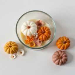 3D Large Autumn Fall Candle, Pumpkin Spice Scented Candle, Fall Table Decor, Hygge Candle Gift For Her, Pumpkin Home Decor, Autumn Leaves, Vegan - thumbnail 1