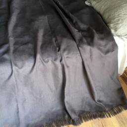 Dark Grey Linen Throw, Light Blanket, Throw Charcoal Grey, Natural Daybed Blanket, Summer European - thumbnail 4
