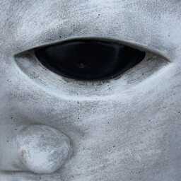 Abstract Face Sculpture Concrete Head Statue Stone Modern Ornament Front Door Decoration Handmade Lover Gift - thumbnail 3
