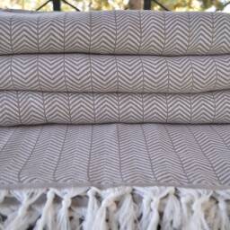 "Bed Cover, Turkish Towel, Turkish Pestemal, Cover, Beach Throw, 79""x89" - thumbnail 2