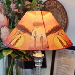 Decoupage Lampshade Africa Sunset, Convertible Table/Ceiling Shade - thumbnail 2