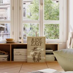 Ride Easy Cowgirl Print Retro Western Art Poster - thumbnail 2