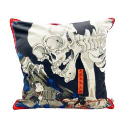Decorative Pillows With Skeleton Print, Cushion Cover, Skull Pillow, Throw Velvet Pillow Cover - thumbnail 2