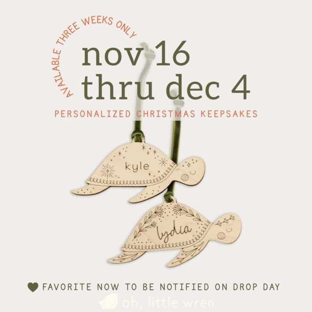 Personalized Wooden Sea Turtle Christmas Ornament Custom Name Ocean Keepsake Holiday - image 1
