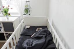 Organic Dark Grey Linen Bedding Setor Just Fitted Sheet, Duvet Cover, Pillowcase, For Baybies, Toddlers, Kids, Nursery Textiles - thumbnail 1