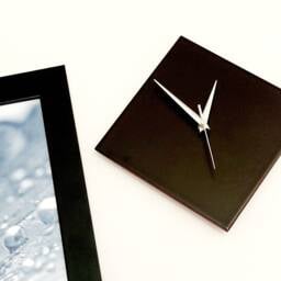 Minimalist Modern Contemporary Black Diamond Wall Clock 28cm, Silent Non-Ticking - thumbnail 2