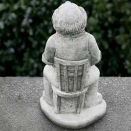 Large Man With Sign Sculpture Concrete Grandpa Statue Cement Person Decoration Handmade Ornament Front Door Figurine Man Lover Gift - thumbnail 4