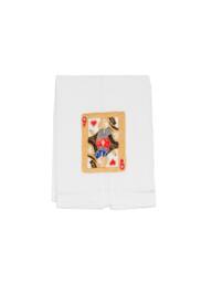 Hand Embroidered Queen Of Hearts Tip Towel