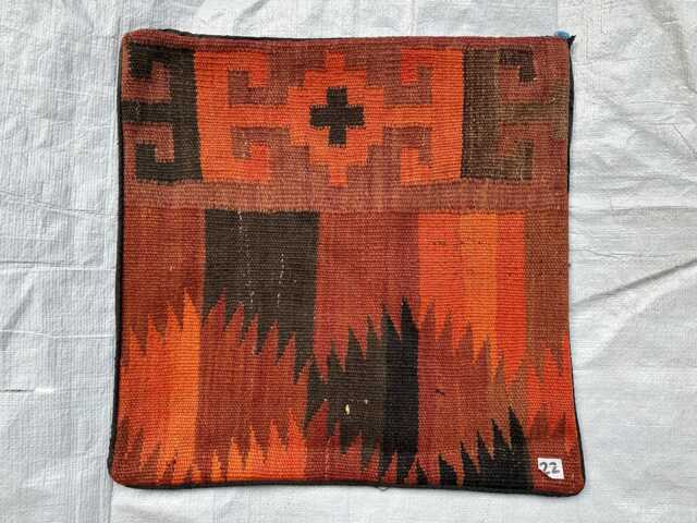 Seat Of 10 Pieces Scatter Cushions, Natural Dyes Flat Vintage Cushions 40x40cm - image 1