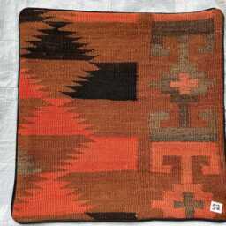 Seat Of 10 Pieces Scatter Cushions, Natural Dyes Flat Vintage Cushions 40x40cm - thumbnail 4