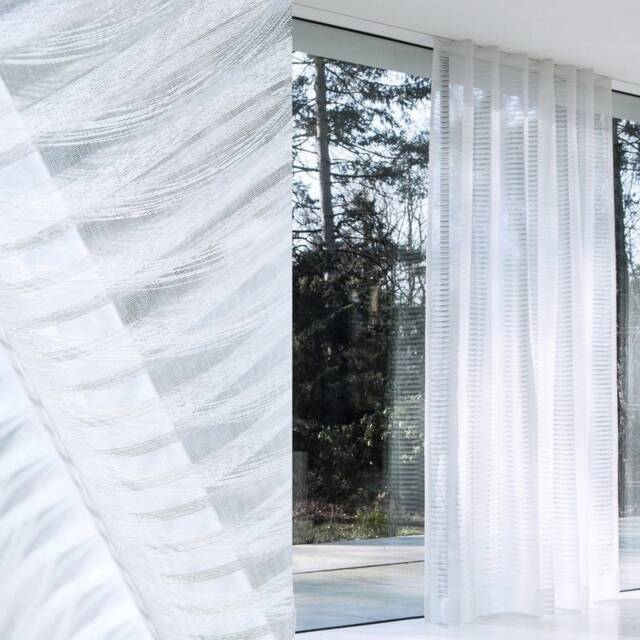 White Noise Fabric By The Meter, 3.20 Meters High, Light As A Summer Breeze, White Transparent Fabric, Chivasso - image 1
