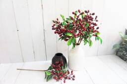 Life Like Berry, Rustic Red Christmas Decor, Wreath Filler, Artificial Table Centerpiece, Bouquet Filler - thumbnail 1