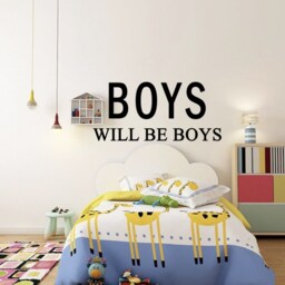 Boys Will Be Boys Vinyl Wall Stickers For Children Bedroom Decors & Decorations Decals - thumbnail 2
