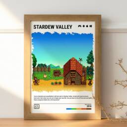stardew Valley - 2016 Indie Game Poster - Video Wall Art Print Gaming Gift A5-A4-A3-A2-A1 Unframed Canvas For Frame Or Hanger - thumbnail 2