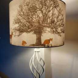 Woodland Tree Lampshade, Stag & Fox Design, Handmade in UK - thumbnail 3