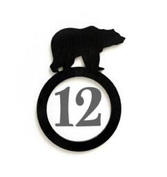 Wood Bear Marker, Woodland Milestone Blanket Month Baby Shower Gift, Photo Prop, Keepsake - thumbnail 1