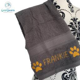 Dog Towels - Paws Side Personalised Font E - thumbnail 2