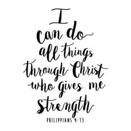 Philippians 413 Verse Vinyl Wall Decal - Christian Home Decor - thumbnail 2
