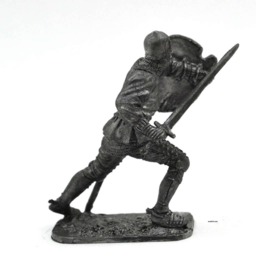 Tin 54mm Medieval Knight 15Th Century Middle Ages Metal Figurine 132 Scale - thumbnail 3