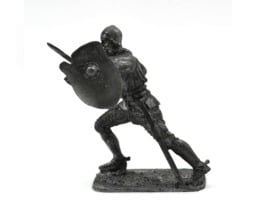 Tin 54mm Medieval Knight 15Th Century Middle Ages Metal Figurine 132 Scale - thumbnail 1