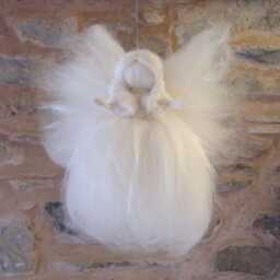 Christmas Angel Tree Topper, Topper Fairy, Angel, Silk - thumbnail 2