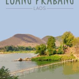 Luang Prabang Travel Poster - Retro Vintage Style Art Print, Artwork, Homeware, Laos Travel Print - thumbnail 2