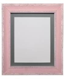 Scandi Pink Distressed Photo Frame Dark Grey Mount - thumbnail 1