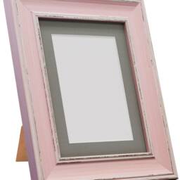Scandi Pink Distressed Photo Frame Dark Grey Mount - thumbnail 2