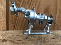 Bull Figure, Cowboy Recycled Art, Metal Figures, Rodeo - thumbnail 1
