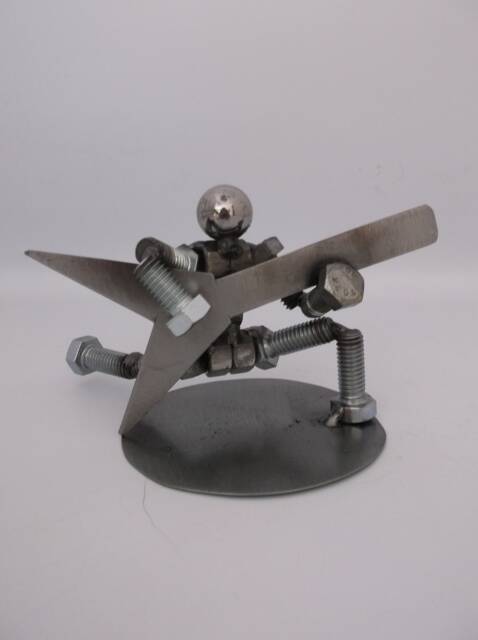Guitarist, Metal Bolt Figurine. Musicians, Electric Guitar - image 1