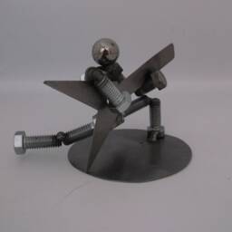 Guitarist, Metal Bolt Figurine. Musicians, Electric Guitar - thumbnail 3