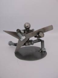 Guitarist, Metal Bolt Figurine. Musicians, Electric Guitar - thumbnail 1
